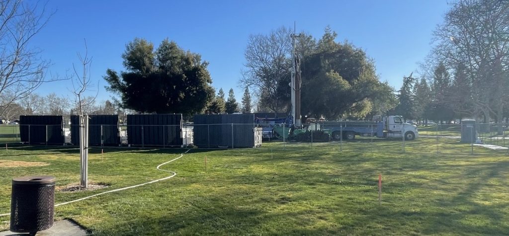 Exploratory test drilling at Amador Valley Community Park March 2022