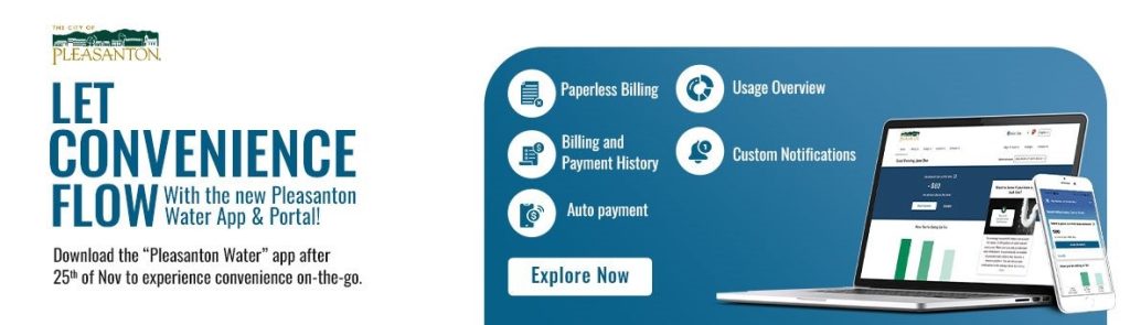 The new Pleasanton utility billing service portal